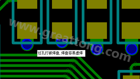 PCB設(shè)計案例分析：過孔破焊盤，造成SMT虛焊