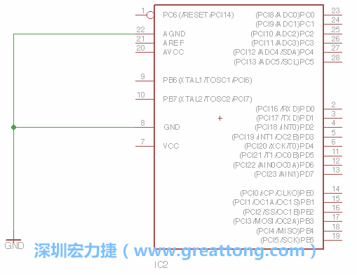 排針的用途是連接微控制器的輸出和輸入，它提供了一個(gè)平臺(tái)給焊線和針腳。