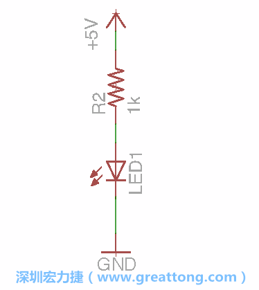 如圖所示放置一個(gè)開關(guān)（switch）、10K電阻器（10k resistor）和0.1μF的電容（0.1μF capacitor），并把開關(guān)的一端連到接地端上。