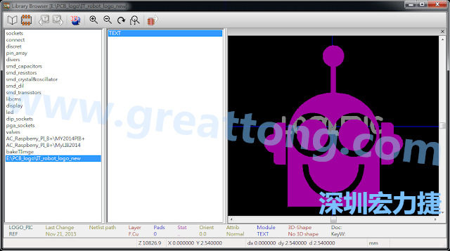 目前這個(gè)Library IT_robot_logo_new.mod 只有一個(gè)footprint。如何增加更多footprint 到這個(gè)library 中呢?