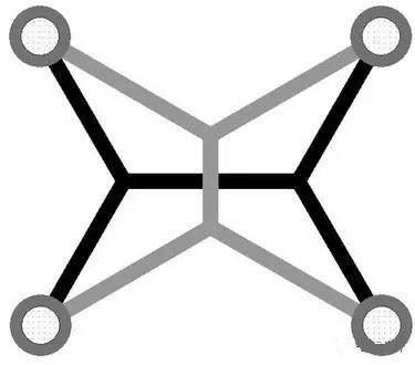 灰色Steiner樹不是最優(yōu)的，但黑色Steiner樹是最優(yōu)的。